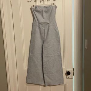 Zara sleeveless cutout wide leg jumpsuit